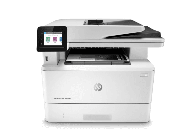 Front view of HP LaserJet Pro printer